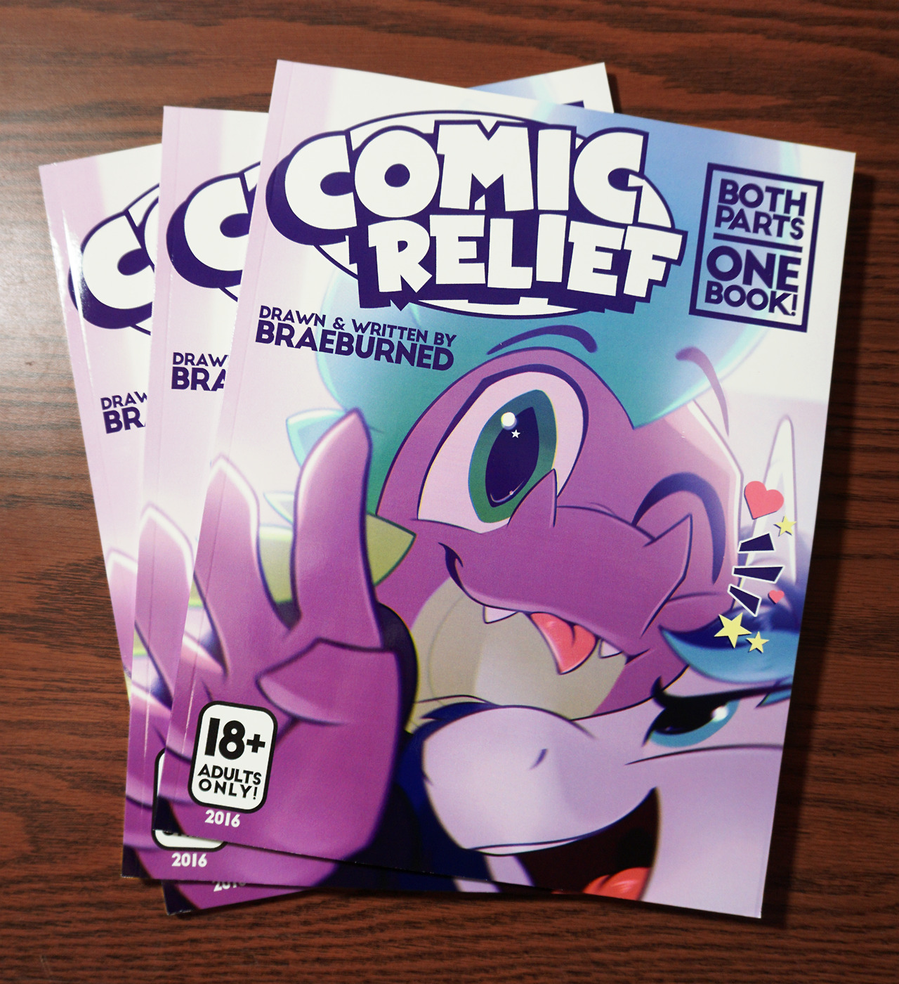 Never actually posted the raw image I drew for the cover of Comic Relief, so here