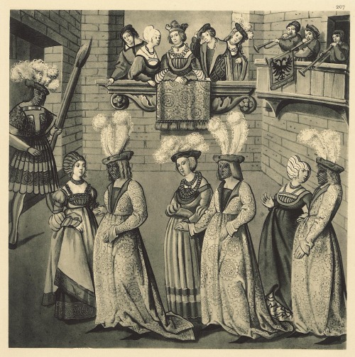 Masquerades at the court of Emperor Maximilian I from the Freydal, 1512-15