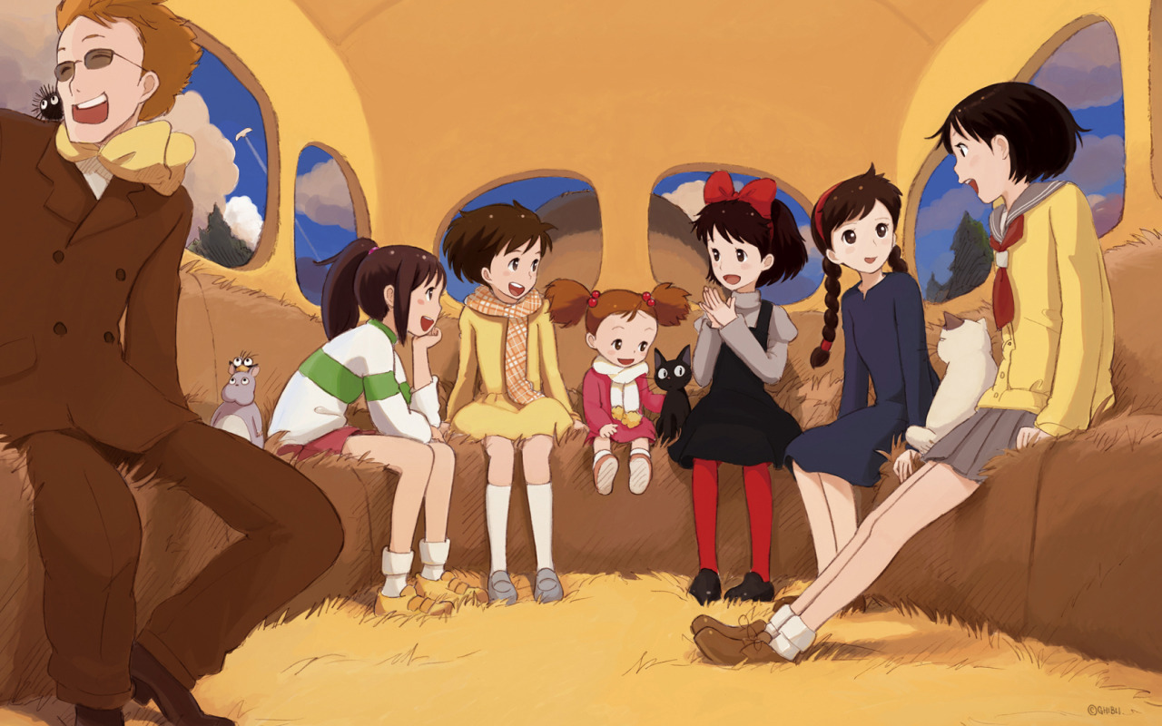 lake-omega:  Meanwhile, inside the Catbus… &ldquo;Girl Talk&rdquo; by Route12
