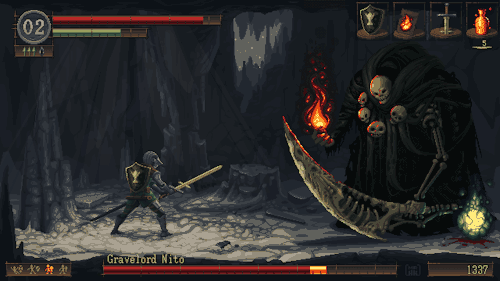 liquidxlead:  gamingpixels:  Bloodborne & Dark Souls Pixel Fan Arts#1 Pixelated Bloodborne, #2 Bloodborne Wolves Big and #3 Concept of a Bloodborne demake about Eileen… by cannonbreed (Tumblr)#4 Bloodborne by hision#5 Dark Souls 2 Old Iron King
