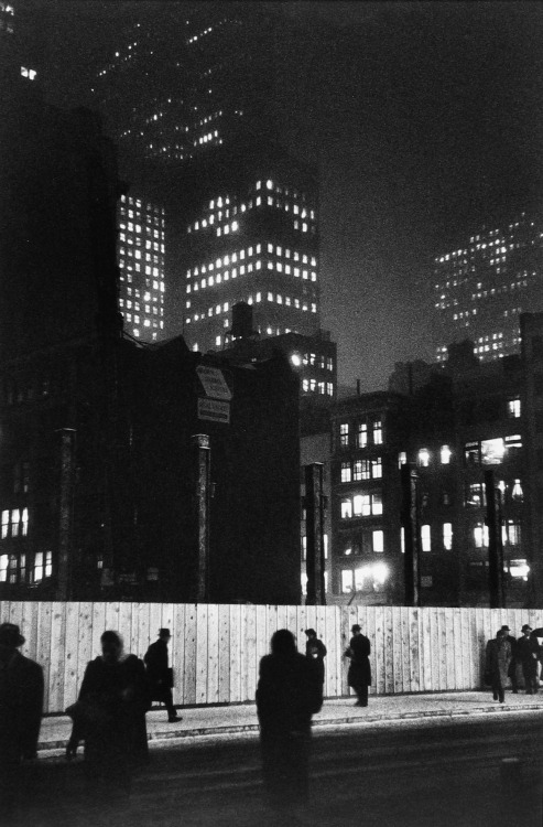 Louis Faurer. Construction Site on Madison Ave. looking toward Rockefeller Center. New York, NY, 194