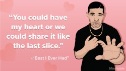 cleophatracominatya:  byoboi:  mashable:10 romantic Drake valentines to take home with you Because we could all use a little more Drake in our lives.  modestsext  harleyhendrix happy Valentine’s Day lol