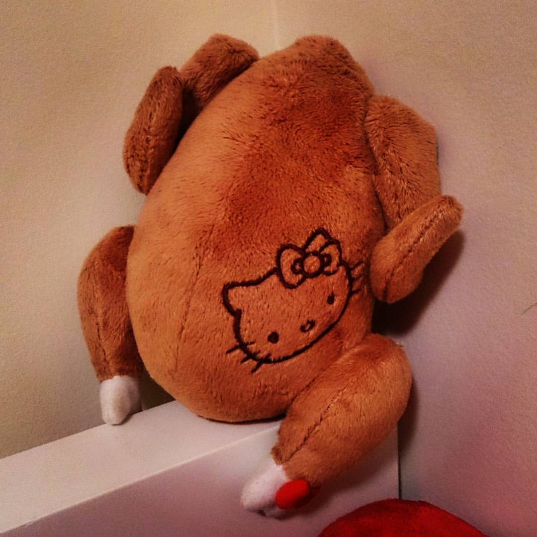 hello kitty chicken plush