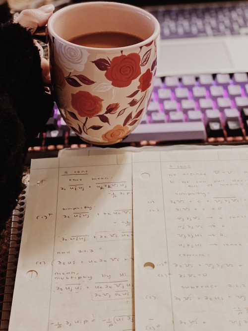 cafe-study:02.14.20 | coffee at home (ft. my new mug) & turbulence homework that i can’t figure 