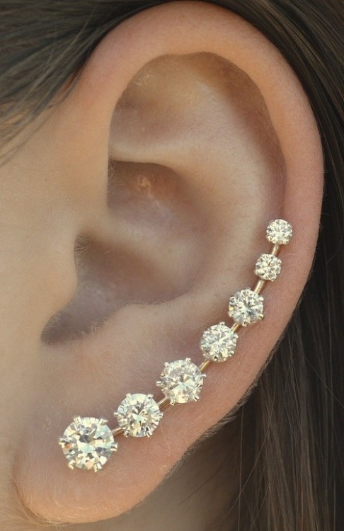 Black and white diamond earrings