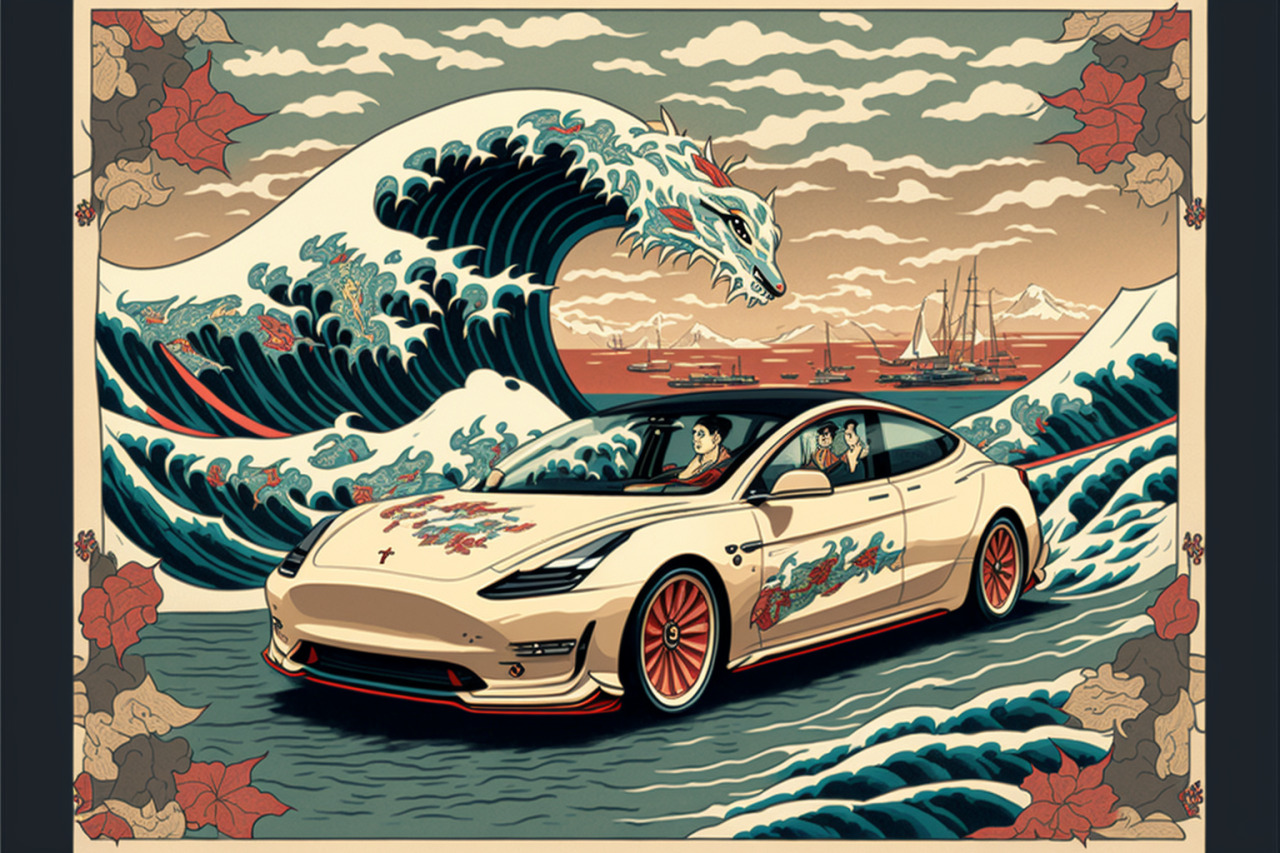 mywunderspace:
“Japanese Art Ukiyo-e Tesla Model 3
Get hi-res version here
”