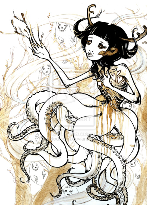 psychoren:  Tentacle Forest Ghosts by Neumorin 