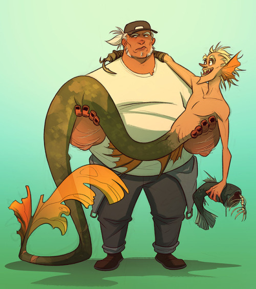 coconutmilkyway: I STILL LOVE THIS AU A LOT DFGHHDFG slimy talkative fish man gross