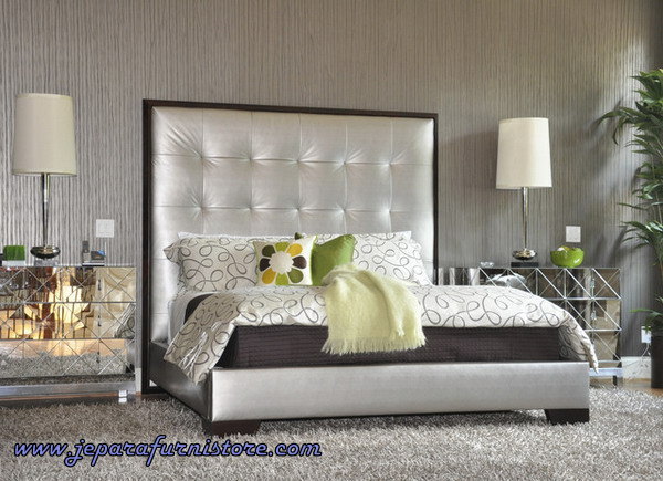 Black tufted bed with storage