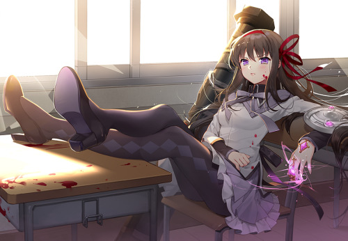 animepopheart:★ 【NeMOvO】 「 homura 」☆⊳ puella magi madoka magica✔ republished w/permission⊳⊳follow us