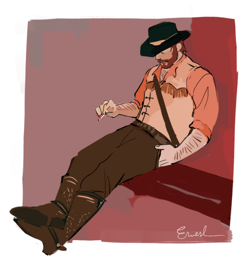 maturiin:resting cowboy