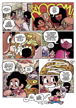 ianmcginty:  Just having some fun on my day off, I drew a #StevenUniverse comic instead of a bravestwarriors comic!  This one was written and drawn by me and colored by Fred Stresing! I like ice cream cookie sandwiches but I prefer ChocoTacos… Anyways,