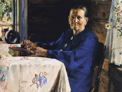 Portrait of my Granny, 1957, by Edvard Vyrzhikovski