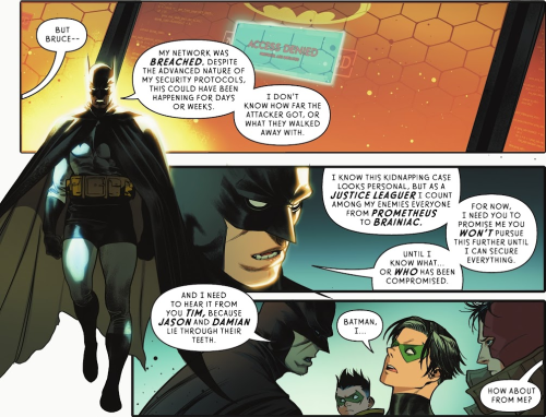 And I need to hear it from you Tim, because Jason and Damian lie through their teeth.
