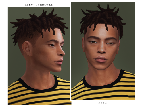mercisims: LEROY HAIRSTYLE New Maxis Match Hairstyle for Sims4.24 EA Colours.For male, teen-elder.Ba