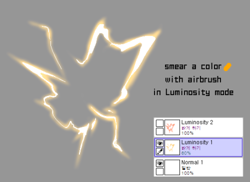 discommunicator:  I use Paint Tool SAI, and for me this is easily the best way that works on anything glows Just fiddle with the airbrush in luminosity layer then it will go grossly incandescent somehow 