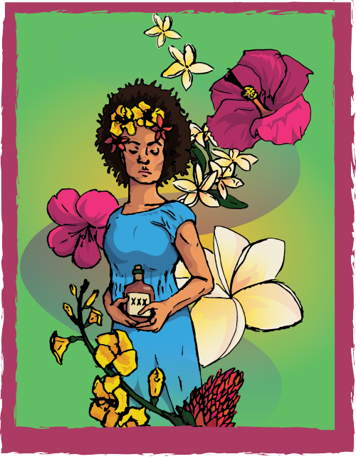 Tropical girl illustrator version, 2016