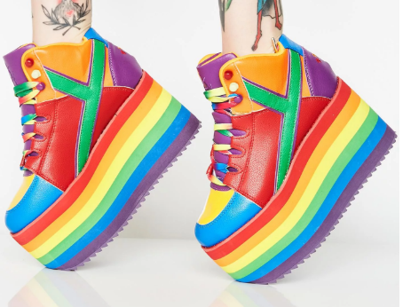 titty-sona:  yall i fuckin love these tacky af gay shoes but theyre 150$ rip me