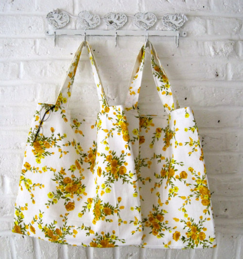 Yellow Flowers Tote Bag //MadeinW6