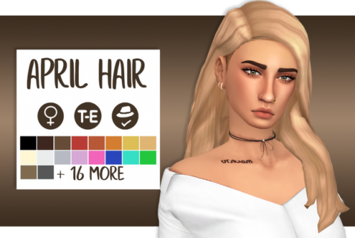 wild-pixel:  APRIL HAIR The runner up of my Hair WIP poll! Female Teen to elder 18 EA colours Also r