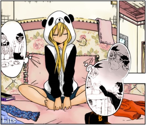 msfabpotato:  Chitoge looks like Lucy Heartfilia here c:                                               Manga: Nisekoi
