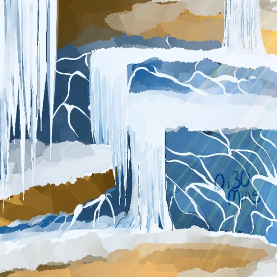 Icy Cave-y Cavern 1.24.22Done in 30 minutes #original work#environment#ice cave#digital art#digital drawing #Done in 30 minutes #Di30Mins