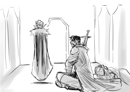 stormykage:Some doodles for cr2 ep133. I really like the moment when Fjord and Essek guarded their s
