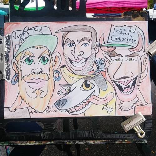 Porn photo Caricatures at the Central Flea today!  