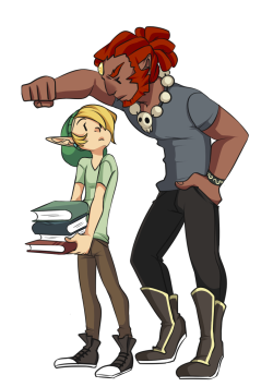 Mitaarts:  Modern Link And Ganon Where Link Is A Mute Bookstore Employee That Can