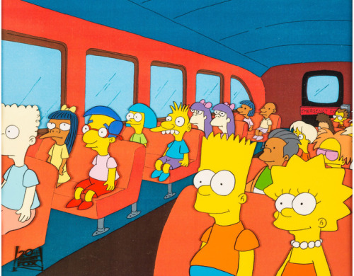 talesfromweirdland:Original Simpsons animation cels. Seasons 1-9 are where it’s at. After that, it w