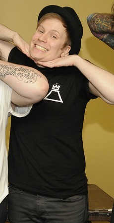 spaacie:  patrick stump + being cute at m&amp;gs part 2/?:👐cupcake face👐
