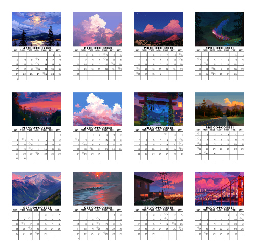 8pxl:2021 calendar preorders now available!they’re 11.5 x 8&quot;, come perforated so you 