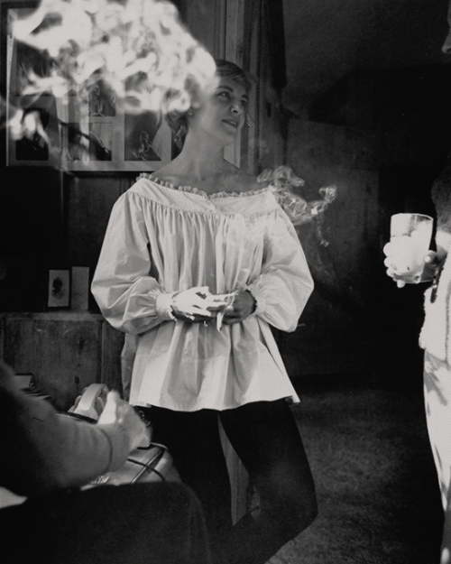 Anthony Perkins at a party in the home of Paul Newman and Joanne Woodward in Los Angeles. Photograph