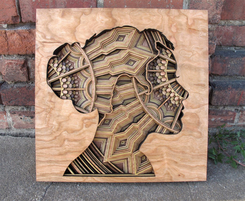 thedesigndome:Highly Detailed Laser Cut Wood Sculptures With Ornate Patterns and Motifs Oakland-base