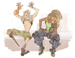 vespervescent:  lucio listens to junkrat go on about explosions when no one else will 