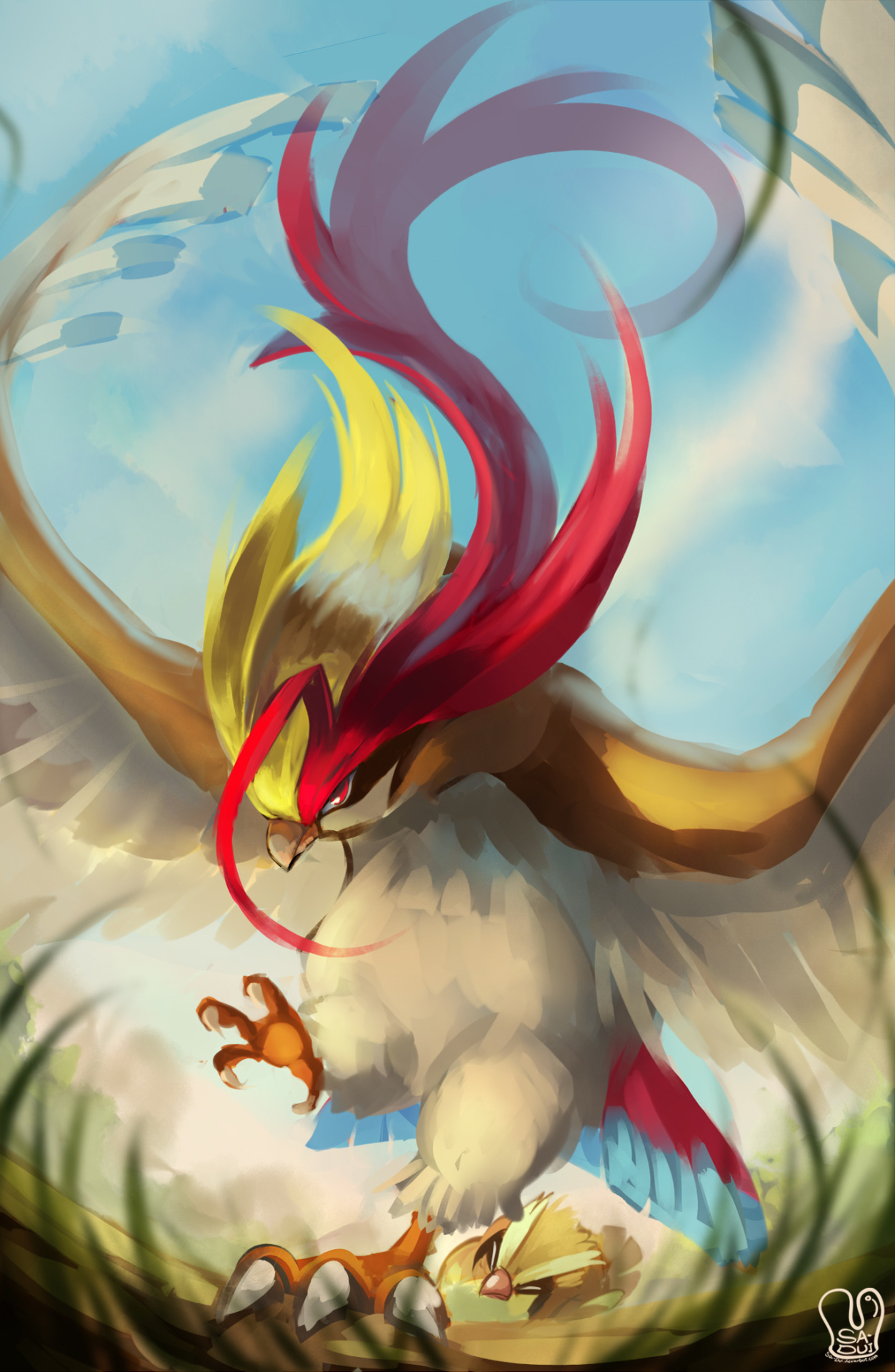 sa-dui:  Pokemon : Mega Pidgeot.Speed paint agian.YEAHHHHHHHHe’s AWESOME.I love