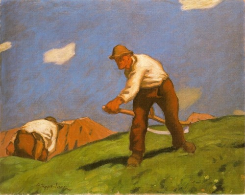 artist-egger-lienz: Two Mowers, 1913, Albin Egger-LienzMedium: canvas