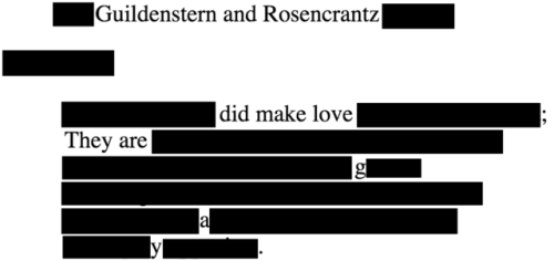 lieutenant-sapphic:blackout poetry, hamlet act 5 scene 2