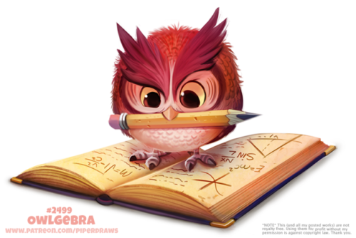 cryptid-creations - Daily Paint 2499. OwlgebraPrint Store is...