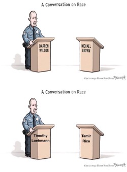 odinsblog: odinsblog:  Kinda seems like a one sided conversation, doesn’t it? I’m tired of “conversations on race” whenever another innocent, unarmed black person is executed by the police. They’re as perfunctory as they are repetitive.   We