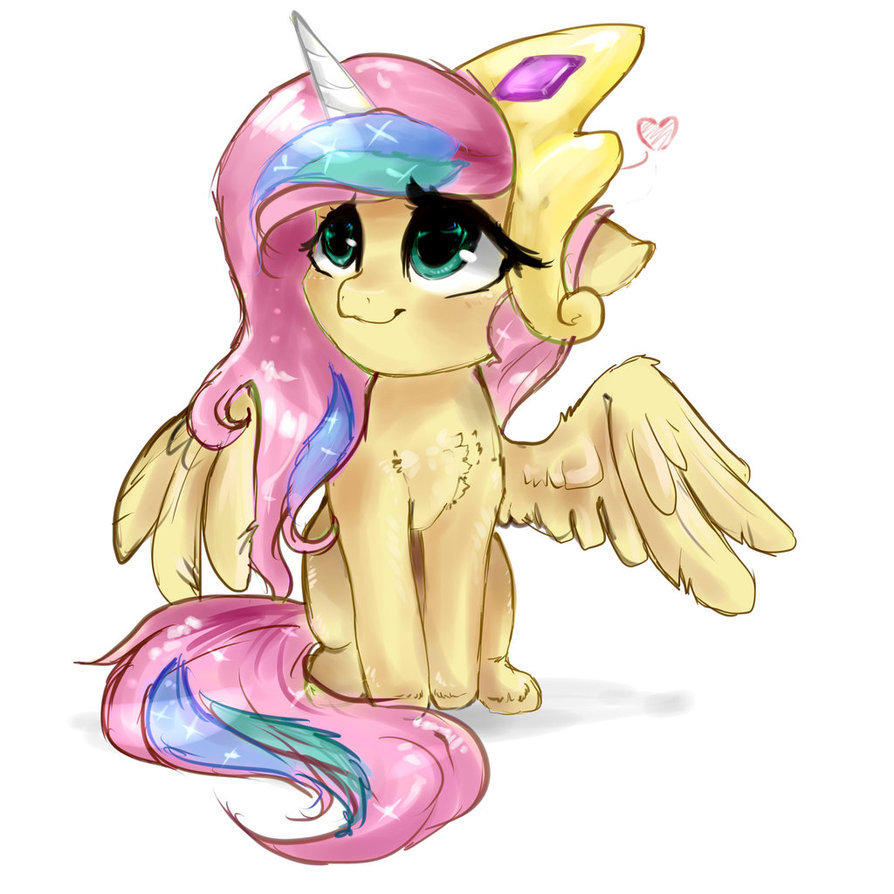 projectrobert:  zuzoq:Princess Fluttershy by KateMaximova Adorable ^w^  &hellip;did&hellip;did