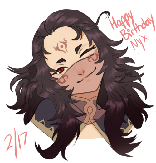 I wished Nyx a happy birthday earlier this year but forgot to post it here oopsiesTwitter