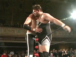mithen-gifs-wrestling:    Kevin Steen/Owens and El Generico/Sami Zayn embracing, part 2 of 2 (part 1)  
