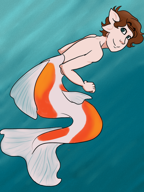 MerMay Day 2: Draw your friend as a merperson! The friend I drew is @finna-hallipinya!