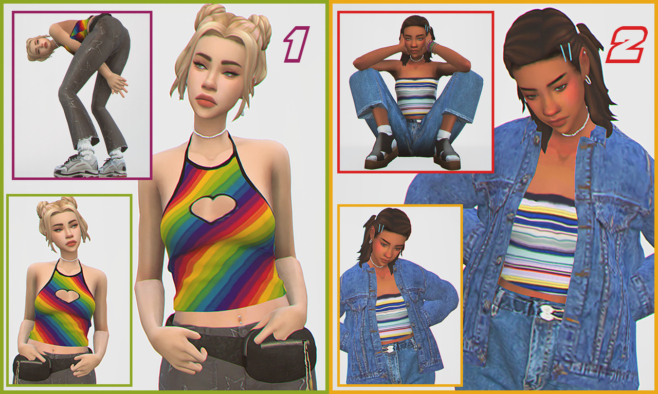 90s school Lookbook Sims4 - Gamingwithprincess