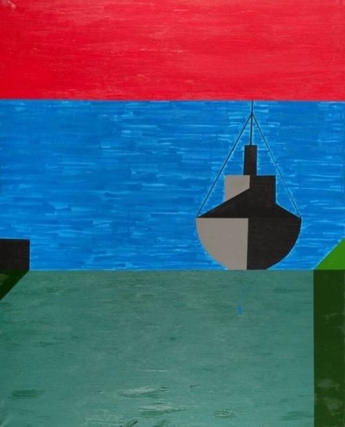 medverfpaintings:  Włodzimierz Pawlak (Polish, b. 1957), Ship in the port, 2011. Oil on canvas, 135 