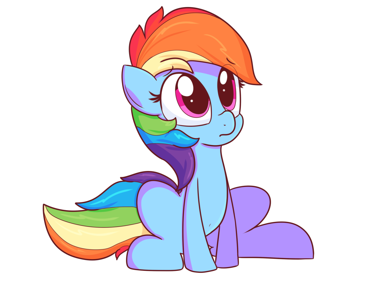 mrdegradation:Quickie pic of Rainbow Dash for warm up.x3