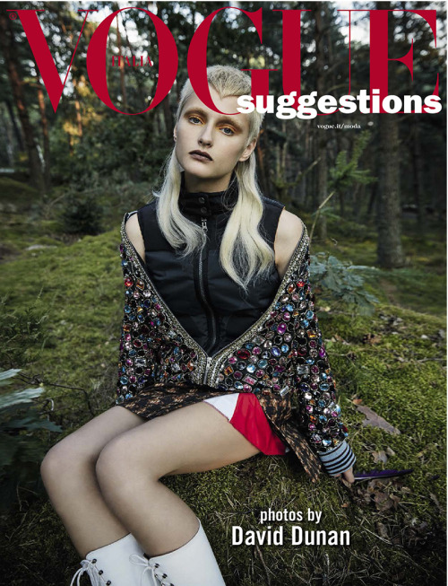 black-is-no-colour:  Vogue Italia October 2016, suggestions, vest Parajumpers, bomber jacket Maison 