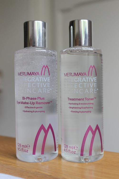 .Moisturising Magic from Merumaya | Bi-Phase Eye Makeup Remover & Treatment Toner.  Toner is a b