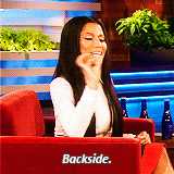 swiftsugg:  Nicki Minaj’s synonyms for &ldquo;butt&rdquo; on Ellen.  